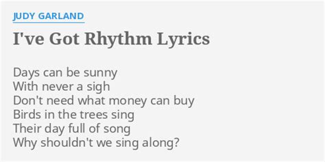 lyrics i've got rhythm|lyrics to i've got rhythm.